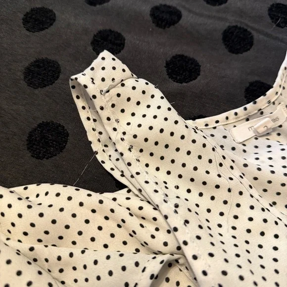Maurices Black & White Polkadot Dressy Tank - Picture 4 of 5